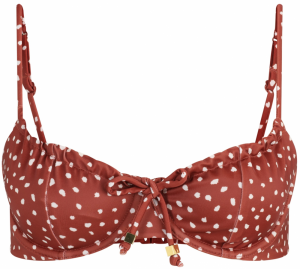 Hunkemöller Bikinový top 'Ari'  hnedá / biela