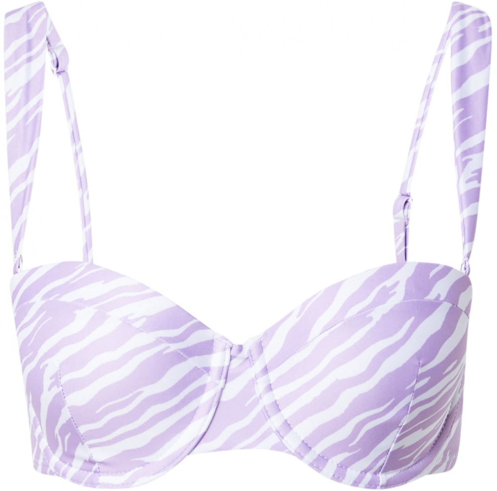 Hunkemöller Bikinový top 'Zebra'  fialová / biela