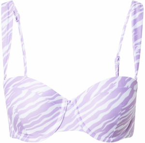 Hunkemöller Bikinový top 'Zebra'  fialová / biela