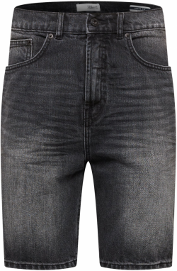 !Solid Džínsy  čierny denim