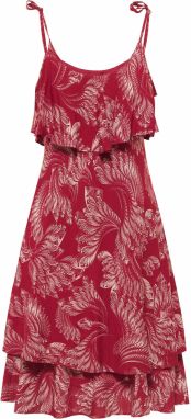 faina Letné šaty  tmavočervená / biela