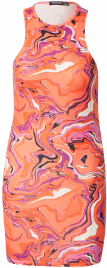 Nasty Gal Šaty  tmavofialová / oranžová / svetloružová / čierna / biela