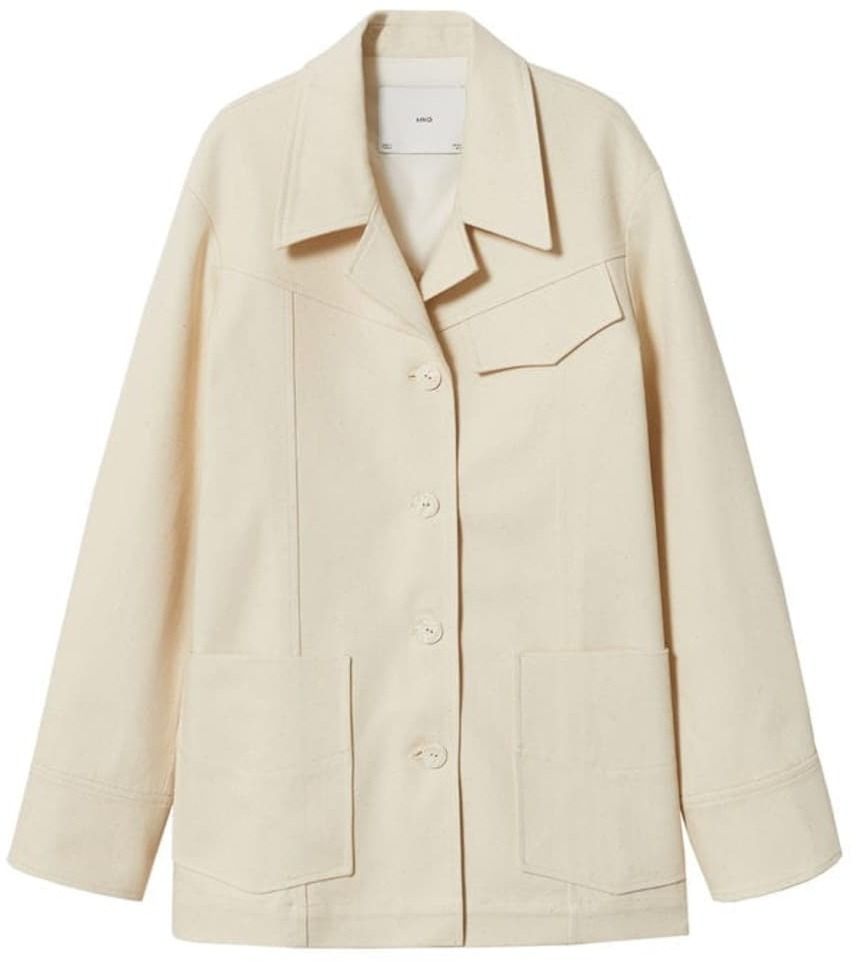 MANGO Prechodná bunda  svetlobéžová