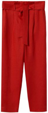 MANGO Plisované nohavice 'Ampabelt'  červená
