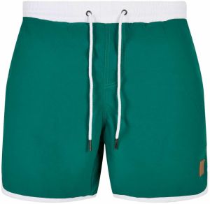 Urban Classics Plavecké šortky  zelená / biela