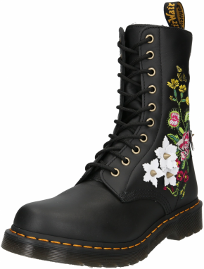 Dr. Martens Šnurovacie členkové čižmy  zelená / ružová / čierna / biela