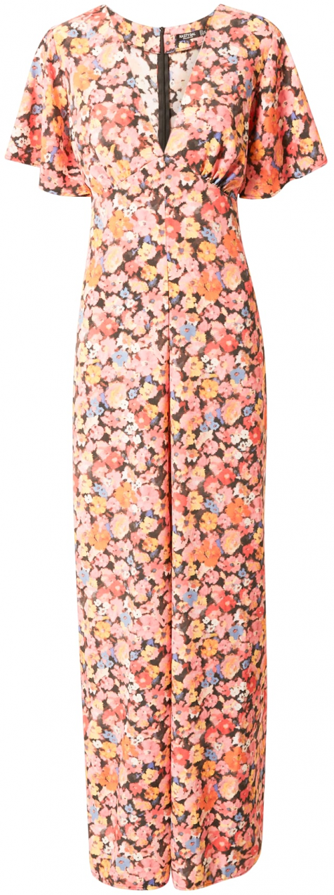 Nasty Gal Overal 'Ditsy'  oranžová / rosé / čierna