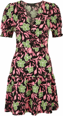 Dorothy Perkins Šaty  pastelovo zelená / ružová / čierna / biela