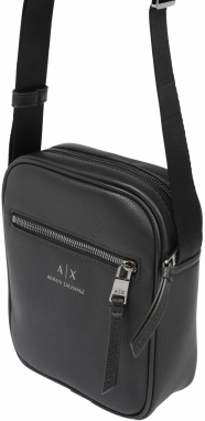ARMANI EXCHANGE Taška cez rameno  čierna / strieborná