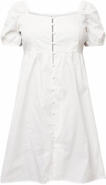 GLAMOROUS CURVE Košeľové šaty  biela