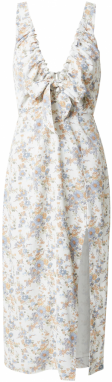 Abercrombie & Fitch Kokteilové šaty  svetlomodrá / šafránová / svetlozelená / šedobiela
