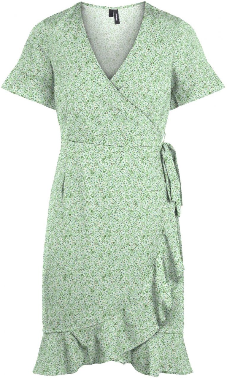 VERO MODA Šaty 'Henna'  svetlomodrá / svetlozelená / biela