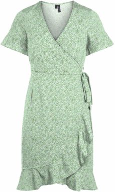 VERO MODA Šaty 'Henna'  svetlomodrá / svetlozelená / biela