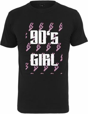 Merchcode Tričko '90ies Girl'  fialová / pastelovo fialová / čierna / biela