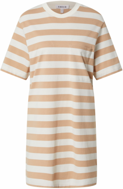 EDITED Šaty 'Anina'  pastelovo oranžová / biela