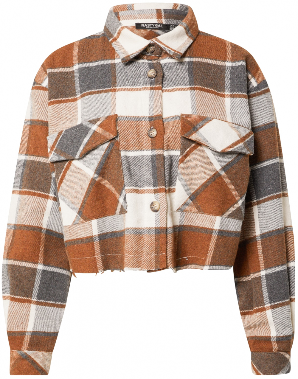 Nasty Gal Blúzka  béžová / hnedá / sivá