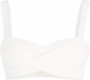 Hunkemöller Bikinový top 'Broderie'  biela