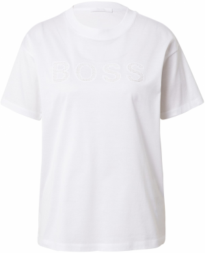 BOSS Orange Tričko 'Evica'  šedobiela