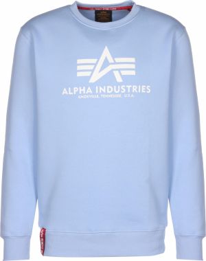 ALPHA INDUSTRIES Mikina  svetlomodrá / tmavočervená / biela