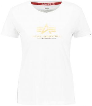 ALPHA INDUSTRIES Tričko  zlatá / biela