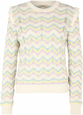 Oasis Sveter  nebielená / žltá / zelená / ružová