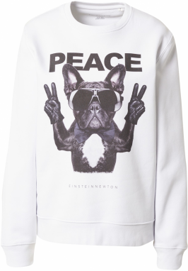 EINSTEIN & NEWTON Mikina 'Frenchie Peace'  antracitová / čadičová / svetlosivá / biela