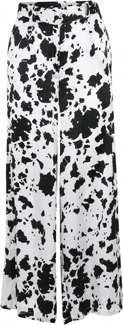 Nasty Gal Petite Nohavice  čierna / biela