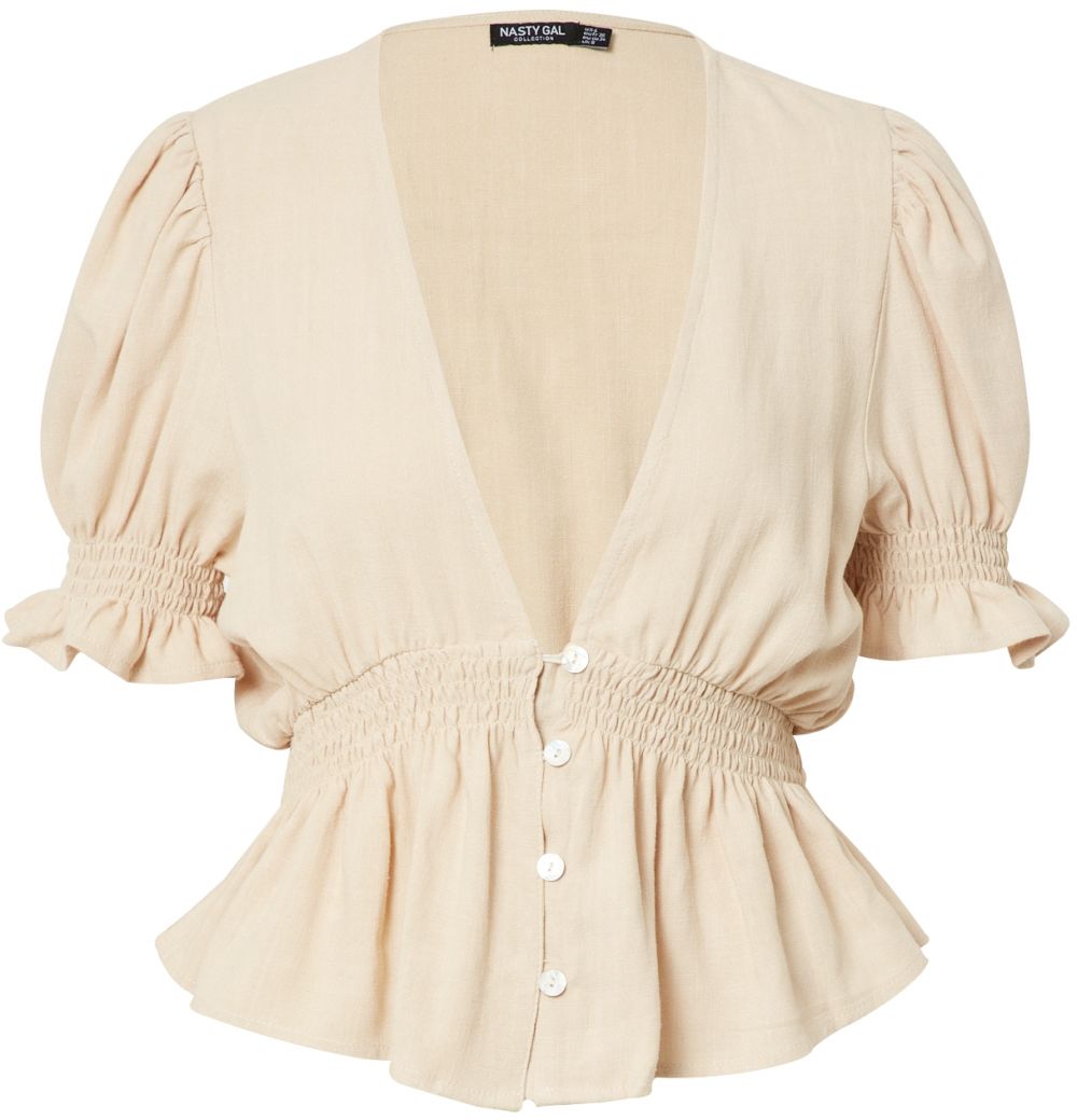 Nasty Gal Blúzka  svetlobéžová