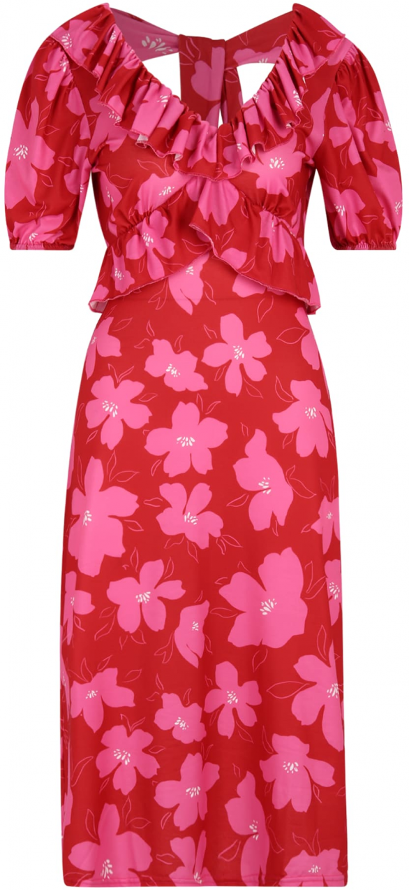 Dorothy Perkins Petite Letné šaty  svetloružová / červená