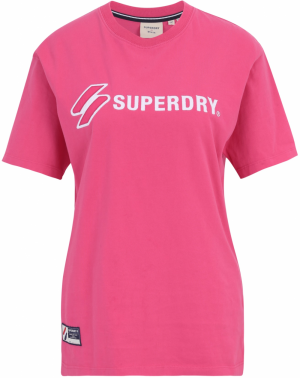 Superdry Tričko  fuksia / biela