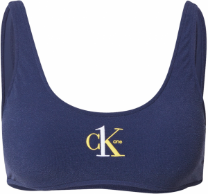 Calvin Klein Swimwear Bikinový top  námornícka modrá / žltá / biela