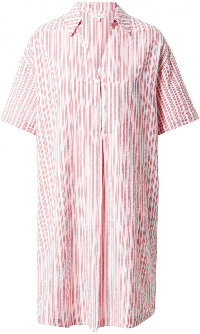 Yerse Košeľové šaty 'BYRON'  červená / biela