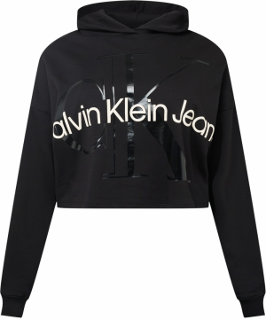 Calvin Klein Jeans Curve Mikina  čierna / biela