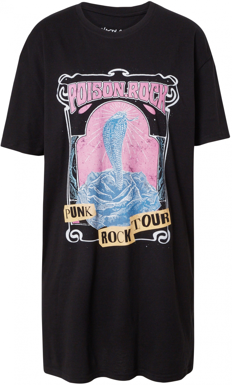 Nasty Gal Šaty 'Poison Rock'  svetlomodrá / žltá / ružová / čierna / biela