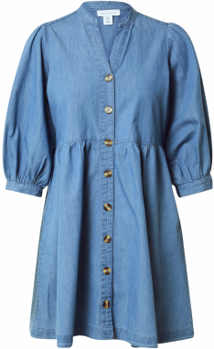 Warehouse Košeľové šaty  modrá denim