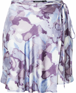 Nasty Gal Sukňa  dymovo modrá / svetlomodrá / pastelovo fialová / tmavofialová