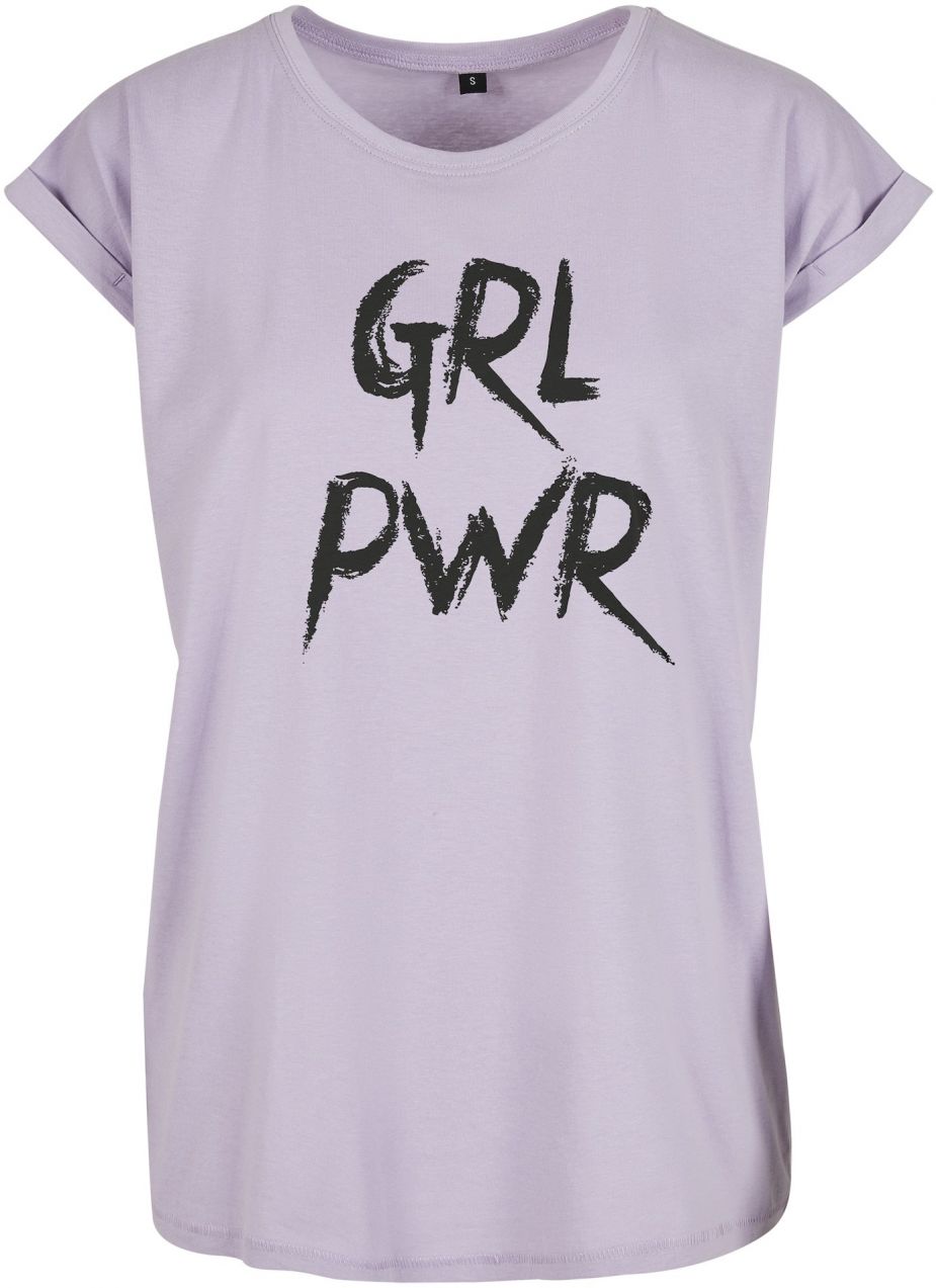 Merchcode Tričko 'Grl Pwr'  fialová / biela