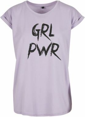 Merchcode Tričko 'Grl Pwr'  fialová / biela