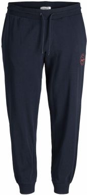 Jack & Jones Plus Nohavice 'Gordon'  námornícka modrá / oranžová
