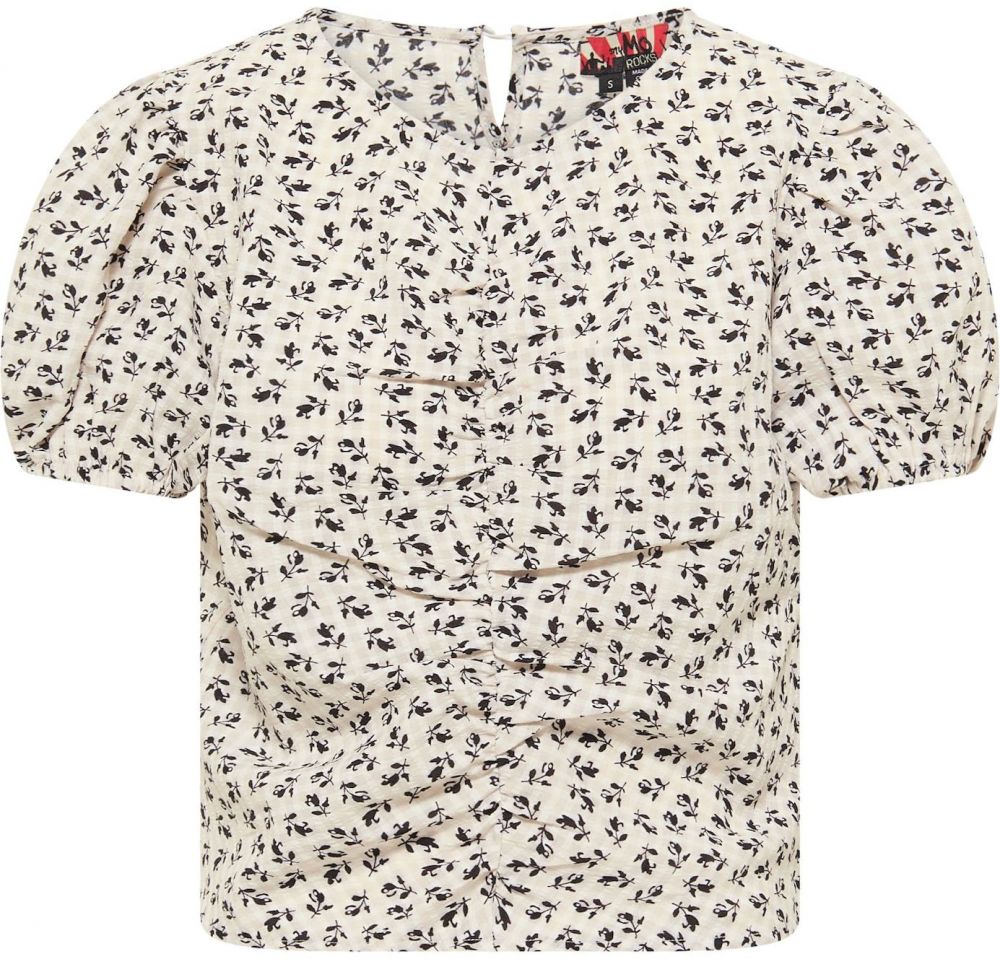 myMo ROCKS Blúzka  čierna / biela ako vlna