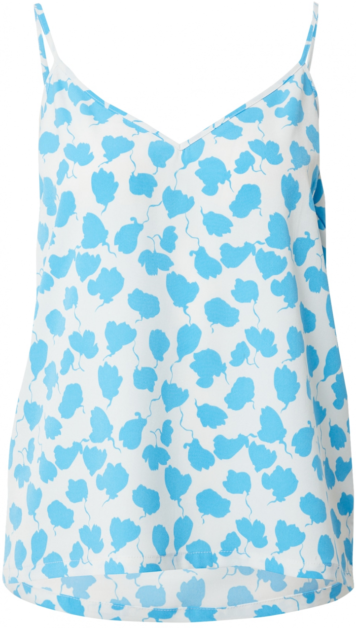 JUST FEMALE Top 'Bloom'  neónovo modrá / biela