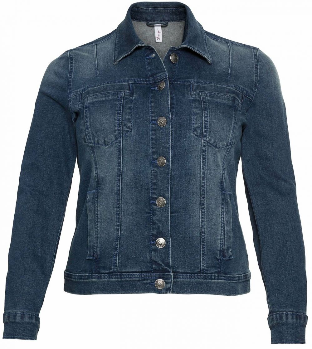 SHEEGO Prechodná bunda  modrá denim