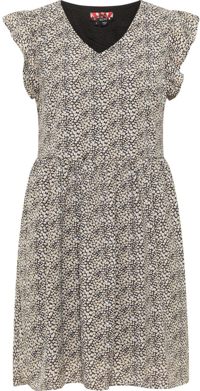 myMo ROCKS Letné šaty  karí / čierna / šedobiela