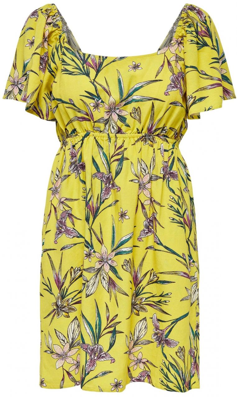 ONLY Šaty 'RILLA'  horčicová / trávovo zelená / grenadínová