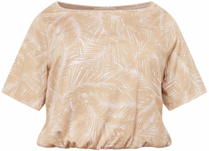 Michael Kors Plus Tričko 'PALM'  piesková / biela