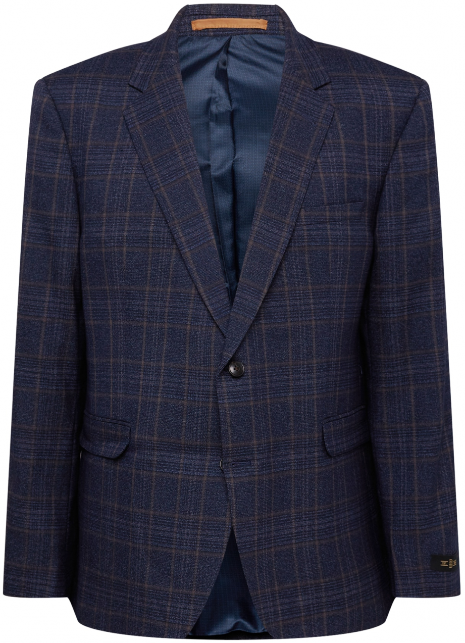 BURTON MENSWEAR LONDON Sako  námornícka modrá / dymovo modrá / hnedá