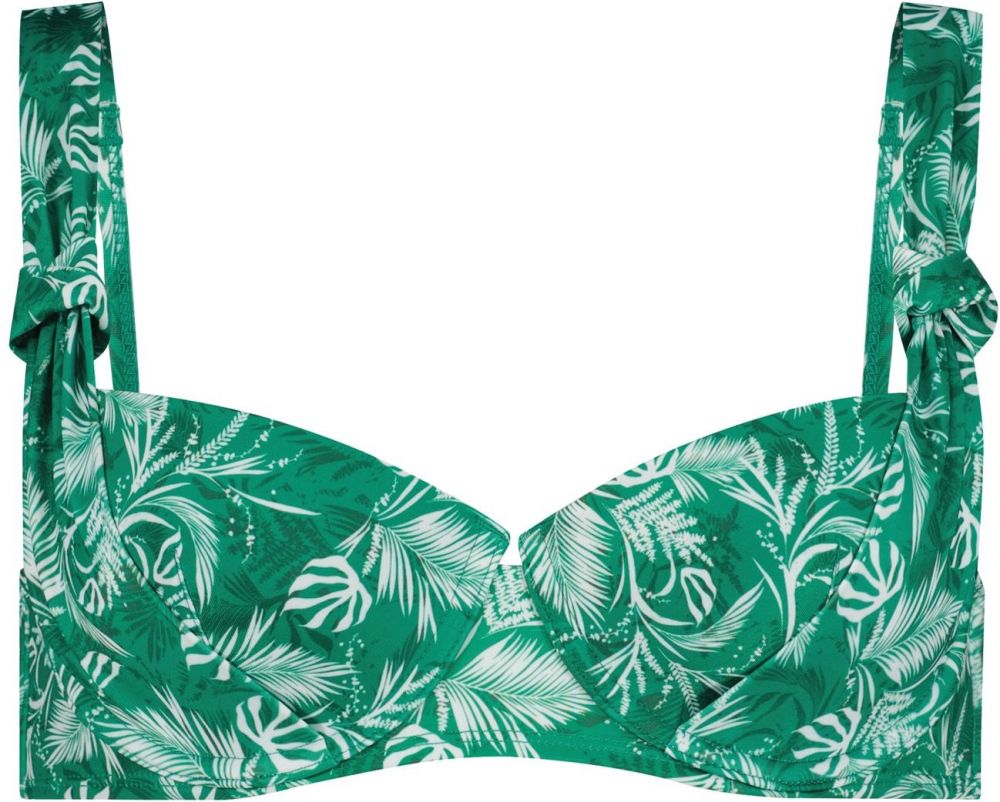 Hunkemöller Bikinový top 'Bermuda'  zelená / biela