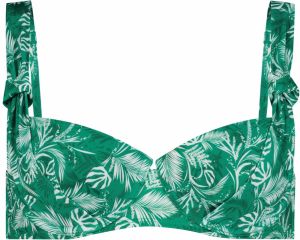 Hunkemöller Bikinový top 'Bermuda'  zelená / biela