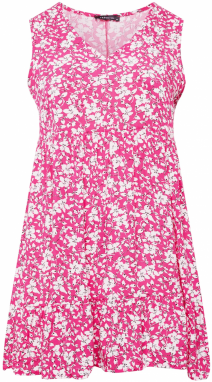 Trendyol Curve Šaty  tmavohnedá / fuksia / biela