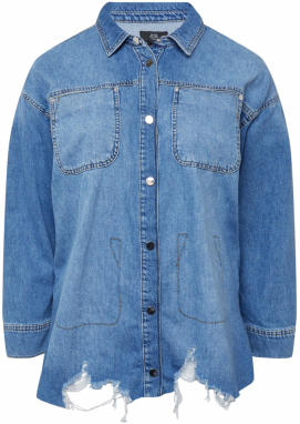 River Island Plus Blúzka  modrá denim